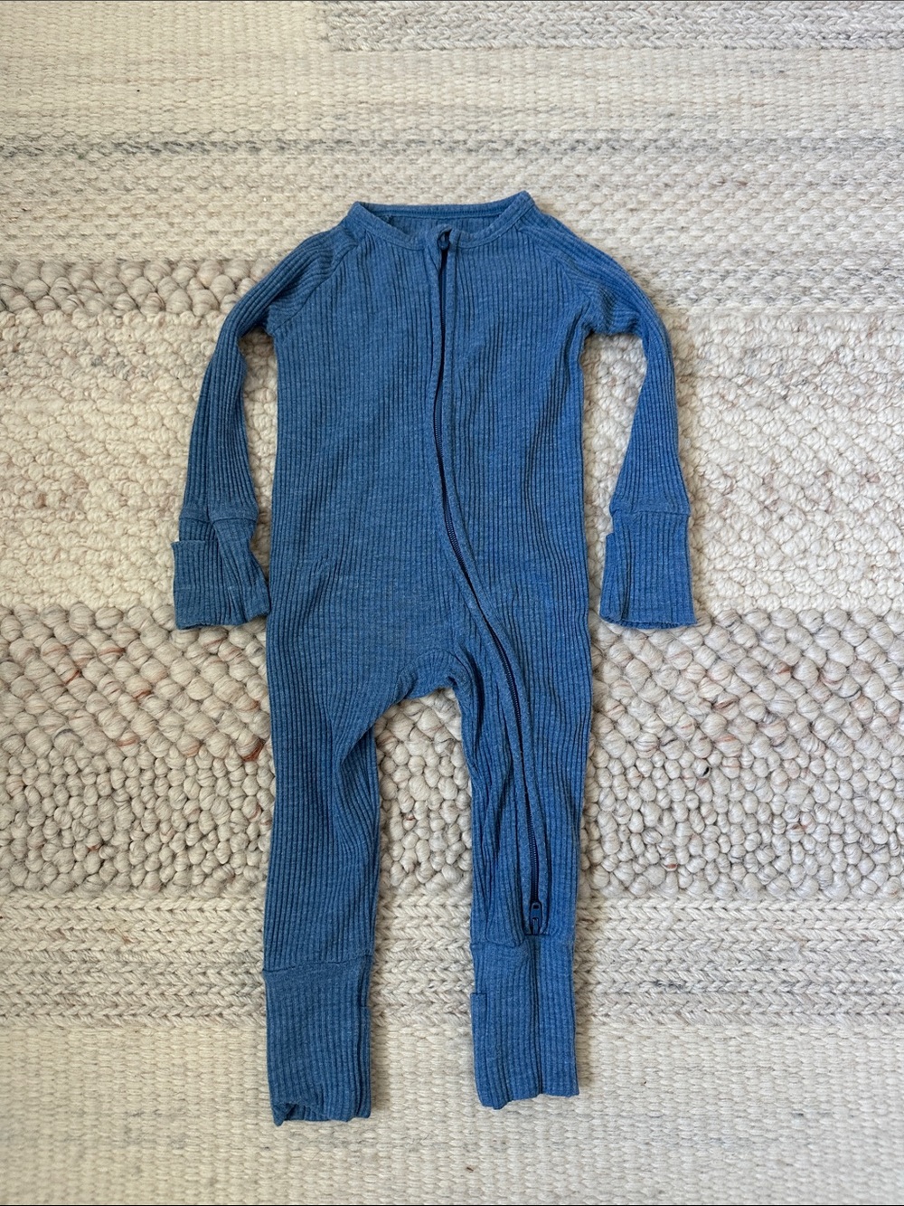 Little Sleepies Ribbed baby one-Piece Zip Romper